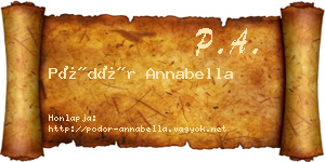 Pödör Annabella névjegykártya